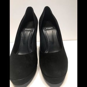 Baldan 🇮🇹 black suede round toe platform